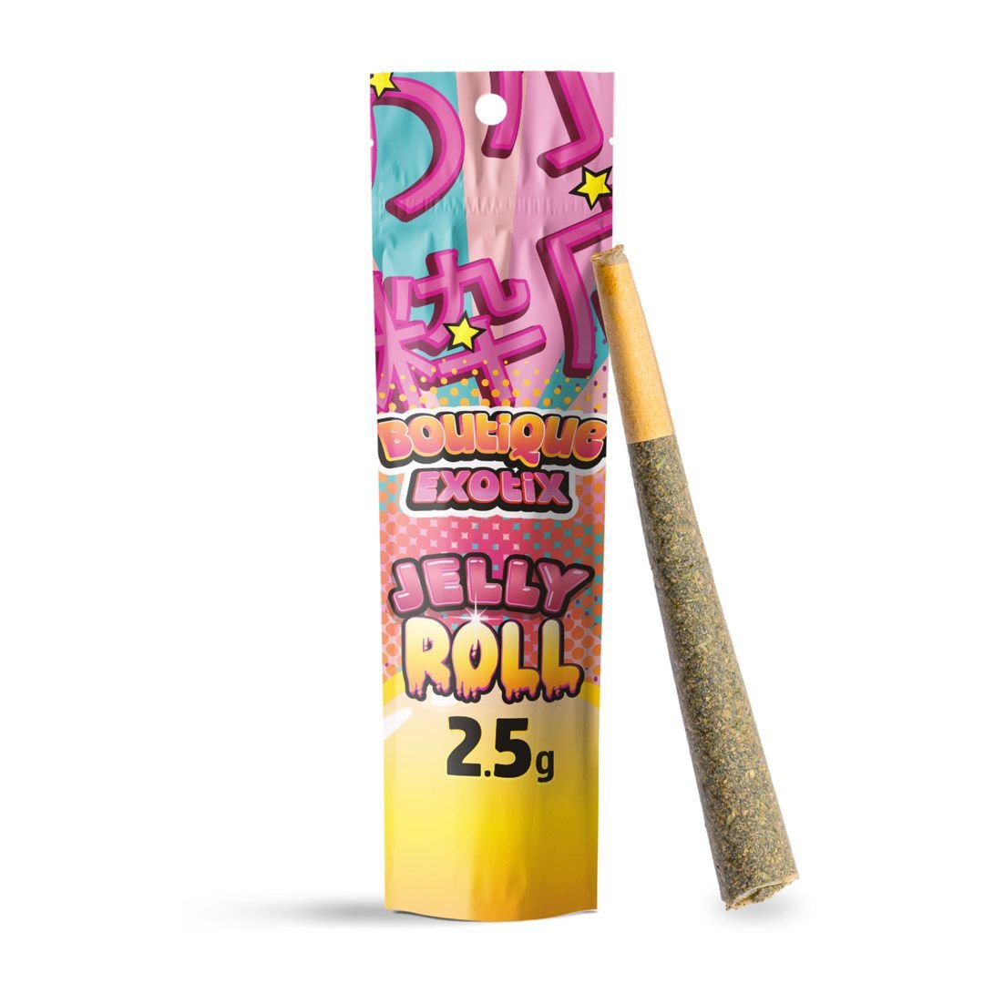 Boutique Exotic Jelly Roll 100 Pack- 2.5g  Pre Roll - 100 Bulk
